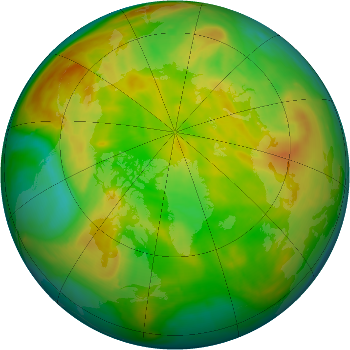 Arctic ozone map for 15 May 2008